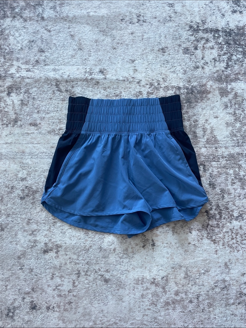 YPB High-Waist Blue Athletic Shorts